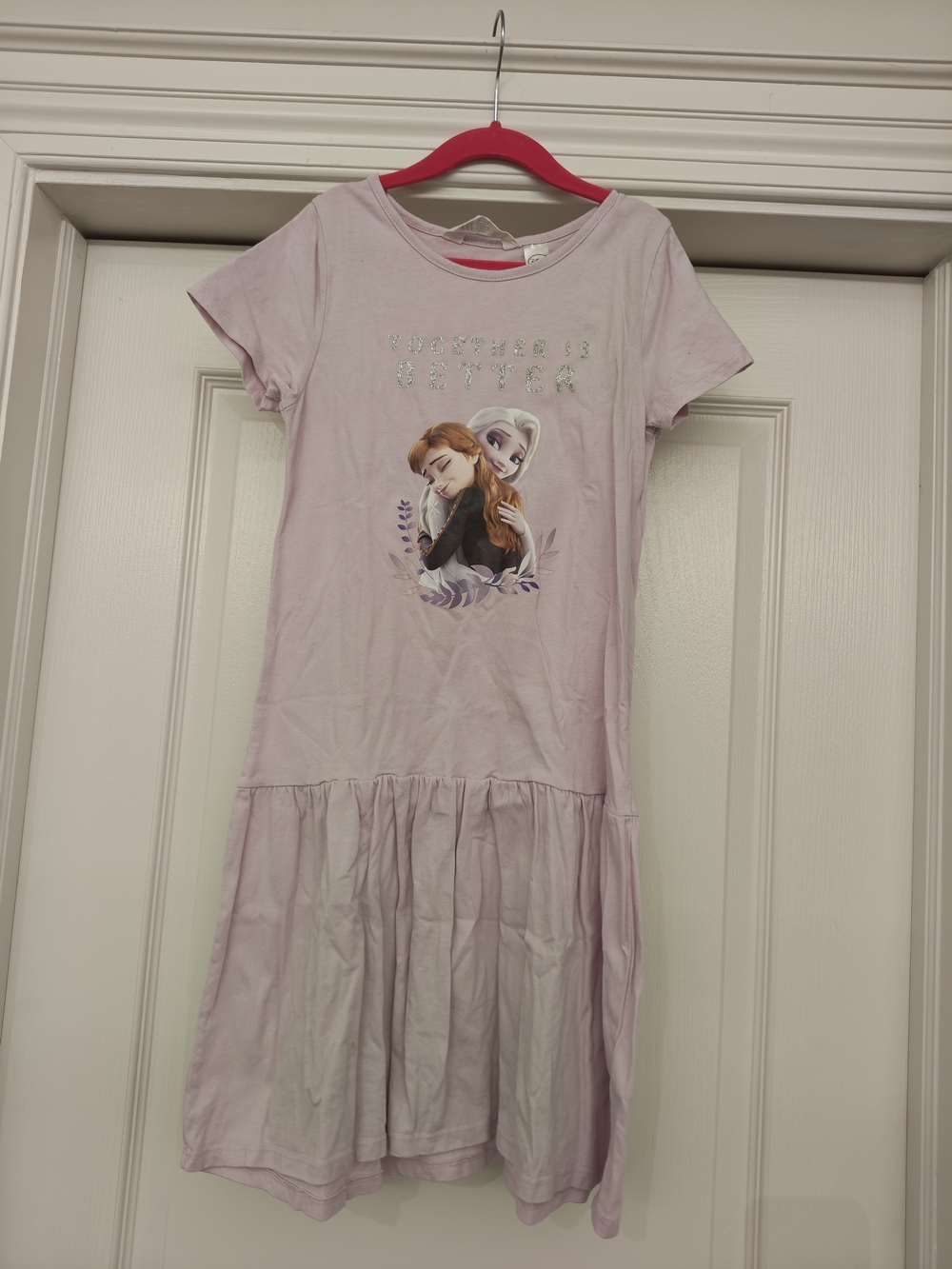 H&M Light Pink Frozen Character Dress